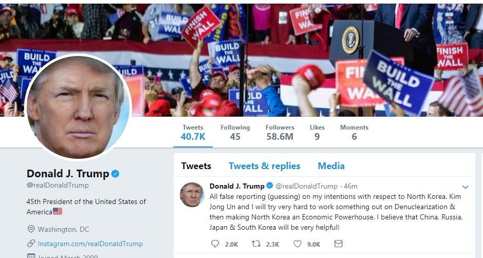 nha-trang-dang-anh-cau-nhat-tan-len-fanpage-tong-thong-trump-viet-tweet-ve-trien-vong-cuoc-gap-toi-nay