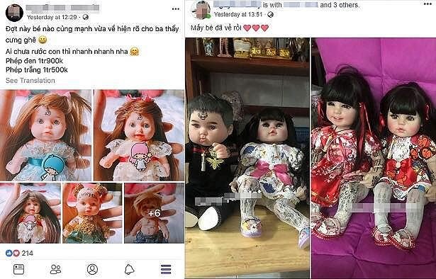 Búp bê Thái Lan Kumathong rao bán tràn lan trên mạng xã hội