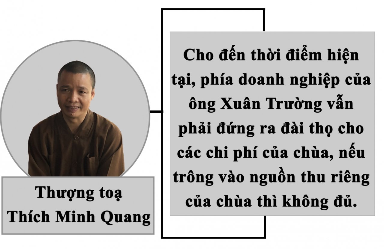 Chùa Bái Đính thiếu tiền hoạt động nên doanh nghiệp phải đài thọ