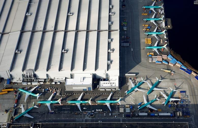 Dan may bay 737 MAX tai nha may Boeing nhin tu tren khong hinh anh 7 