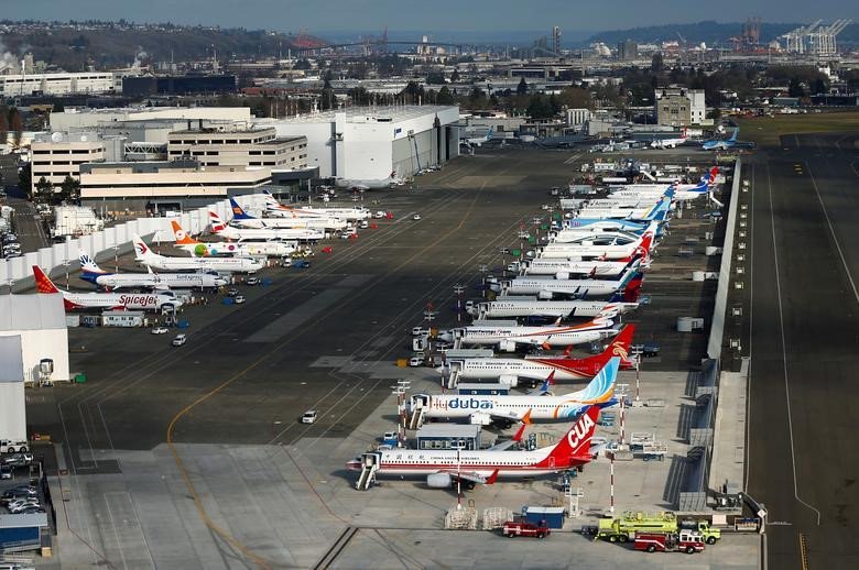 Dan may bay 737 MAX tai nha may Boeing nhin tu tren khong hinh anh 9 