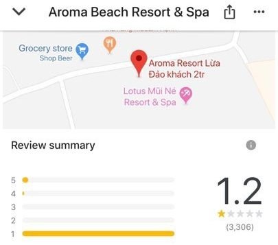 resort-hang-sang-bi-doi-ten-thanh-aroma-resort-lua-dao-khach-2tr-va-nhan-hon-3000-danh-gia-1-sao-sau-video-to-lua-dao