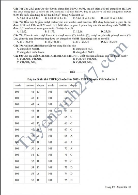 de-thi-thu-thpt-quoc-gia-2019-mon-hoa-co-dap-an