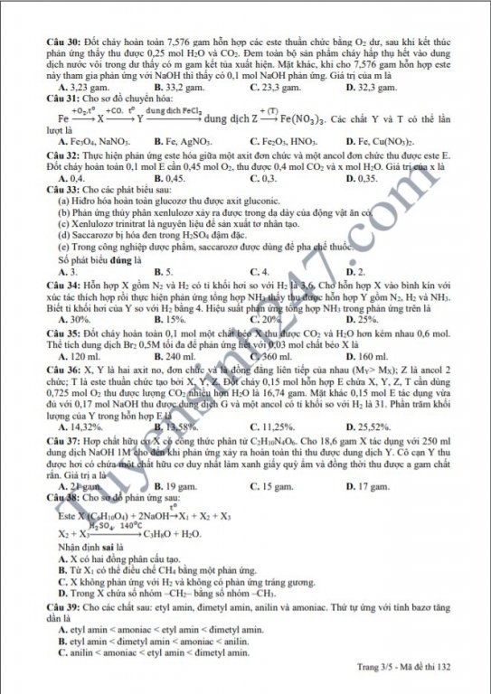 de-thi-thu-thpt-quoc-gia-2019-mon-hoa-co-dap-an