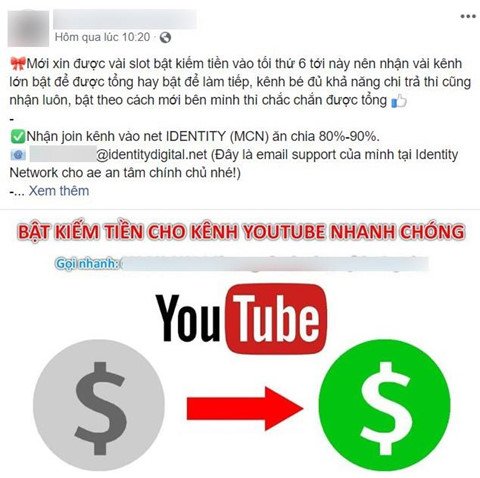 YouTube không mạnh tay với MCN, dịch vụ bật kiếm tiền lại tiếp tục hoành hành.