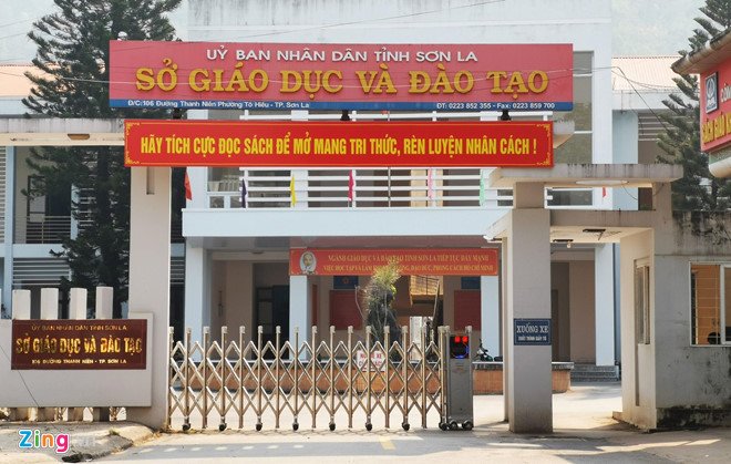 Sở GD&ĐT tỉnh Sơn La sáng 22/4. Ảnh: Ngọc Tân.