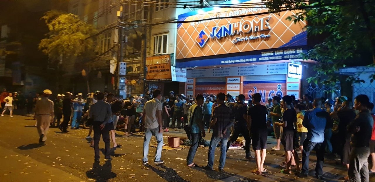 Hiện trường vụ tai nạn.