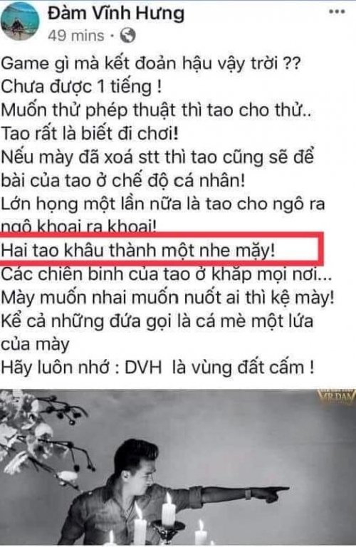 Dân mạng đòi tẩy chay ca sĩ Đàm Vĩnh Hưng vì phát ngôn 'chợ búa'