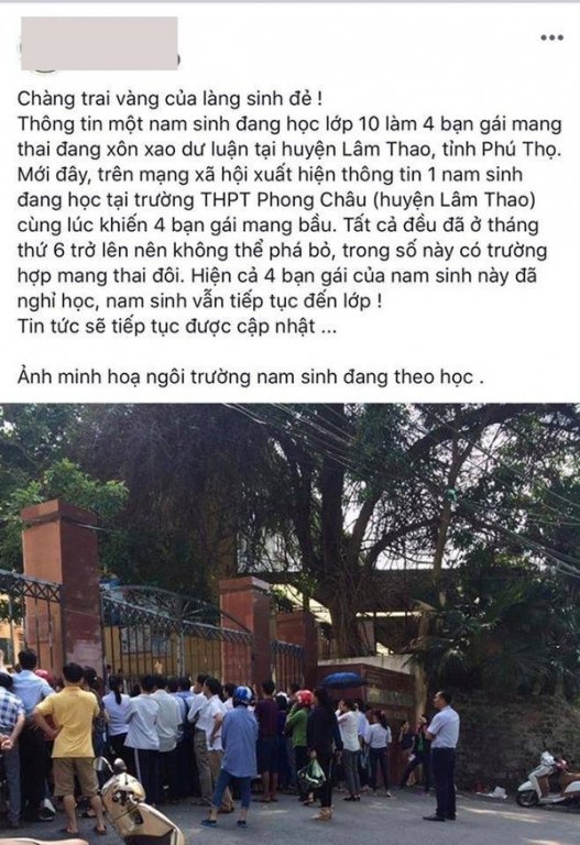 Thông tin xuất hiện trên mạng xã hội gây xôn xao dư luận.