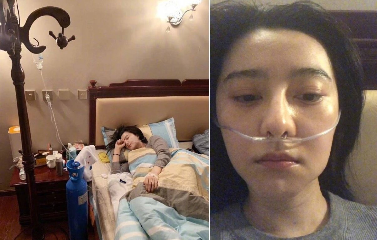 Phạm Băng Băng tiều tụy trên giường bệnh khi đi từ thiện.