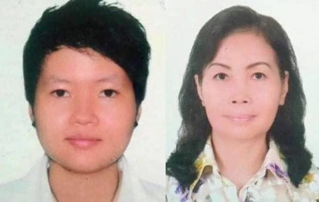 Người phụ nữ tên Thanh được ông Vương nhận dạng giống với nghi can Phạm Thị Thiên Hà (trái). Ảnh: Công an cung cấp.