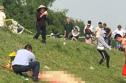 Hiện trường nơi phát hiện một thi thể thuộc thuộc xã Thạch Đà, huyện Mê Linh, Hà Nội trong vụ giết người hàng loạt 