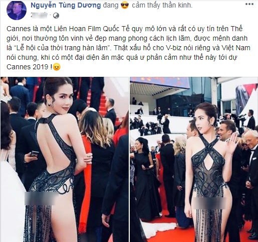 Diễn viên Tùng Dương chia sẻ về trang phục của Ngọc Trinh. 