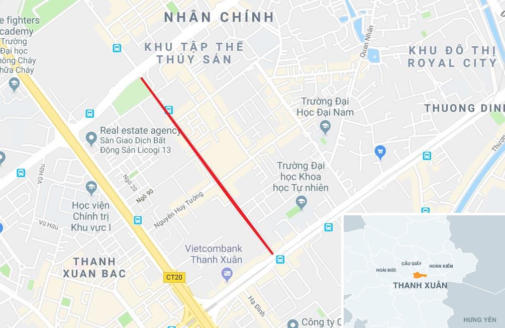 20 tòa chung cư chen chúc trên tuyến đường 720 m tại Hà Nội