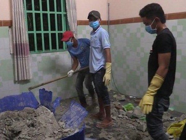 Khu vực nơi phát hiện thi thể nạn nhân