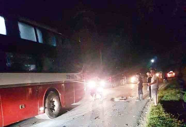 Hiện trường vụ tai nạn giao thông khiến 2 học sinh lớp 8 tử vong.