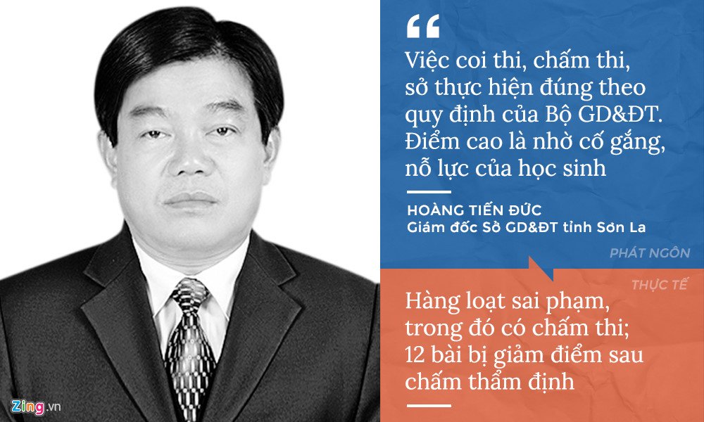 Phát ngôn ngược thực tế của ông Hoàng Tiến Đức - Giám đốc Sở GD&ĐT Sơn La trước khi gian lận thi cử 2018 bị phanh phui ở địa phương này.
