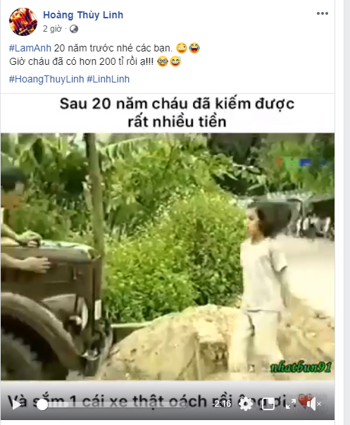 Trên trang cá nhân, Hoàng Thùy Linh bất ngờ chia sẻ đoạn video ngắn vai diễn của cô trong bộ phim 