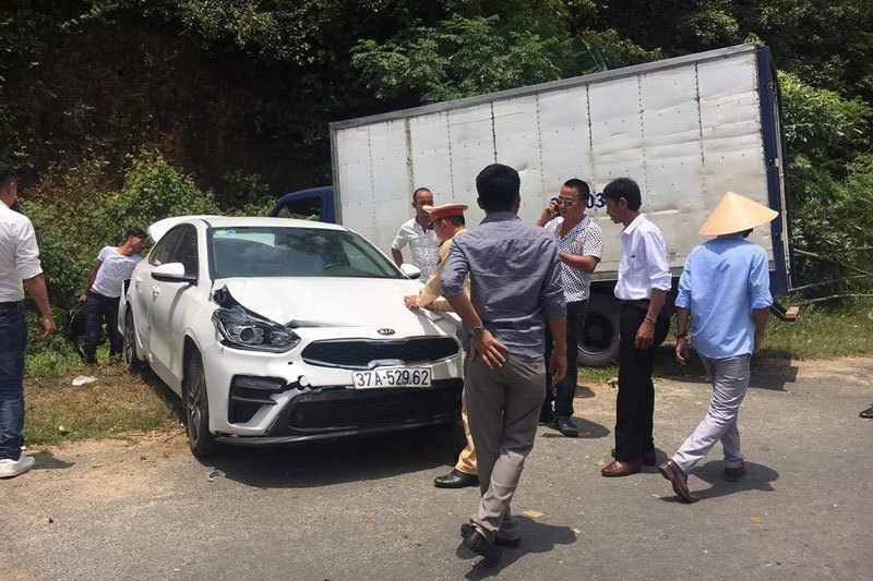 Hiện trường vụ tai nạn giao thông.