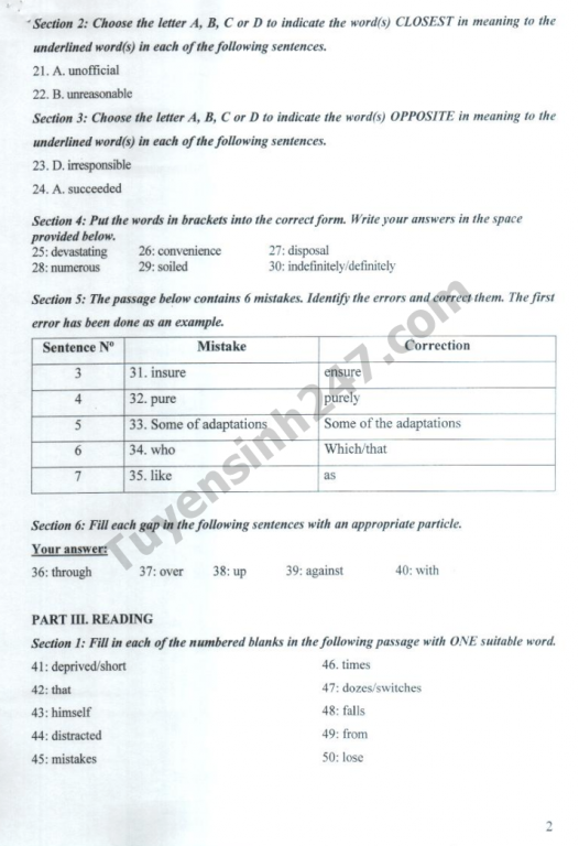 de-thi-vao-lop-10-mon-tieng-anh-thpt-chuyen-thai-binh-va-dap-an-2019