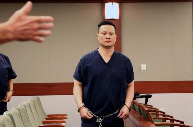 Bị cáo Chung bị xét xử tại phiên tòa. Ảnh: Las Vegas Review Journal.