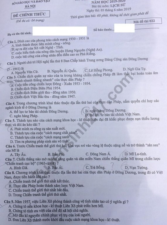 de-thi-vao-lop-10-nam-2019-mon-lich-su-tp-ha-noi