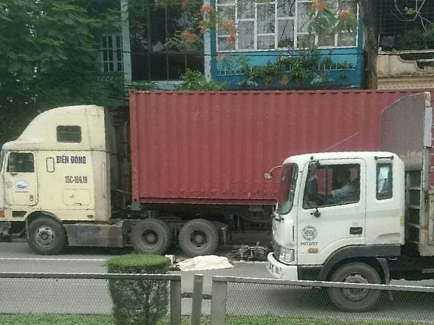 Hiện trường vụ tai nạn giao thông.