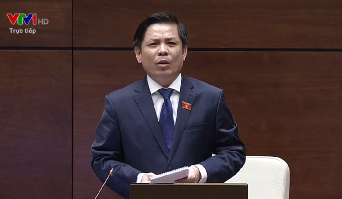 Bộ trưởng Bộ GTVT Nguyễn Văn Thể. (Ảnh: VTV).