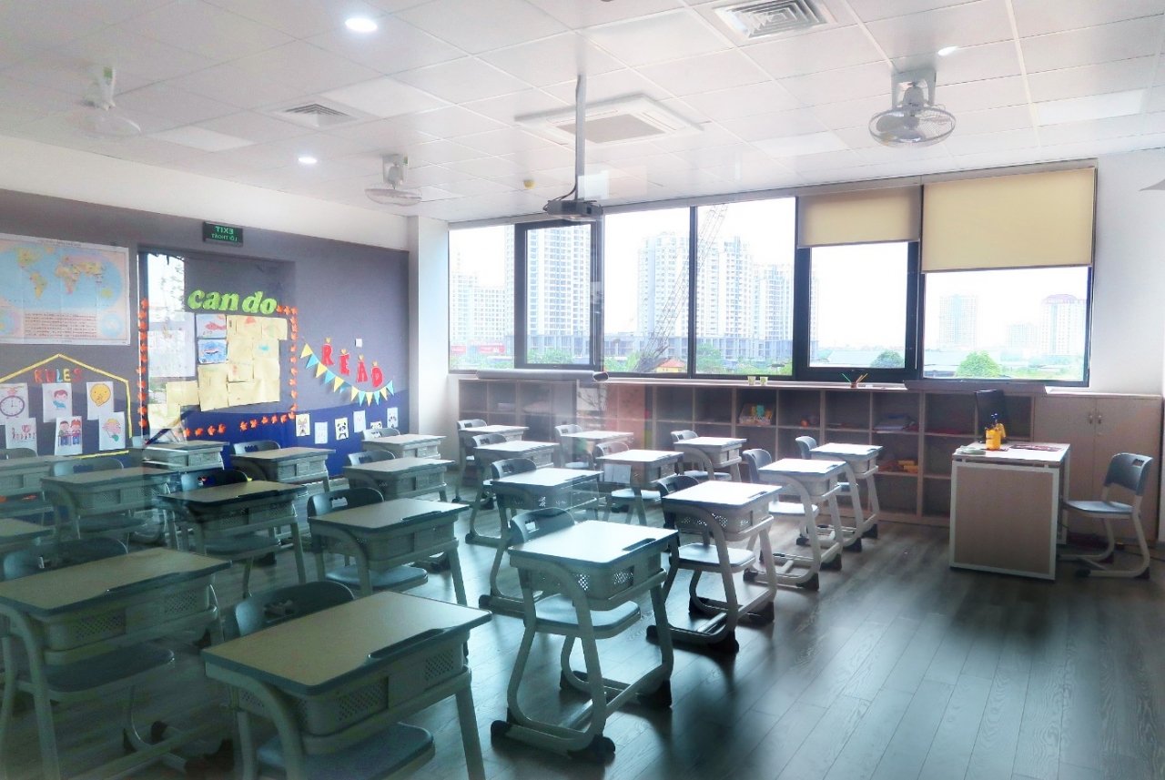 Lớp học với cơ sở hiện đại tại tiểu học Sunshine Maple Bear ở dự án Sunshine Riverside gần dự án Sunshine City