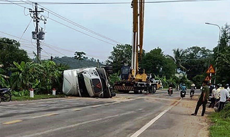 Hiện trường vụ tai nạn.