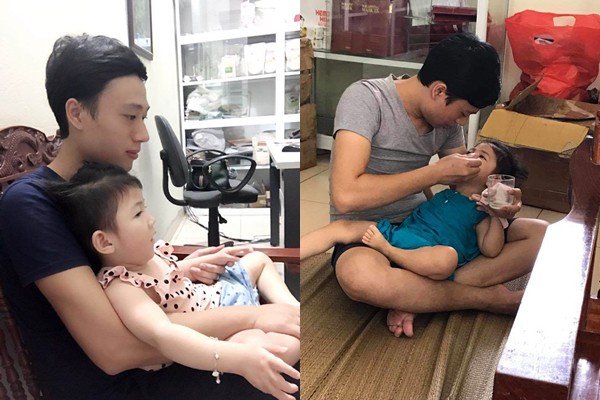 Yến Nhi được bố nuôi tận tình chăm sóc.