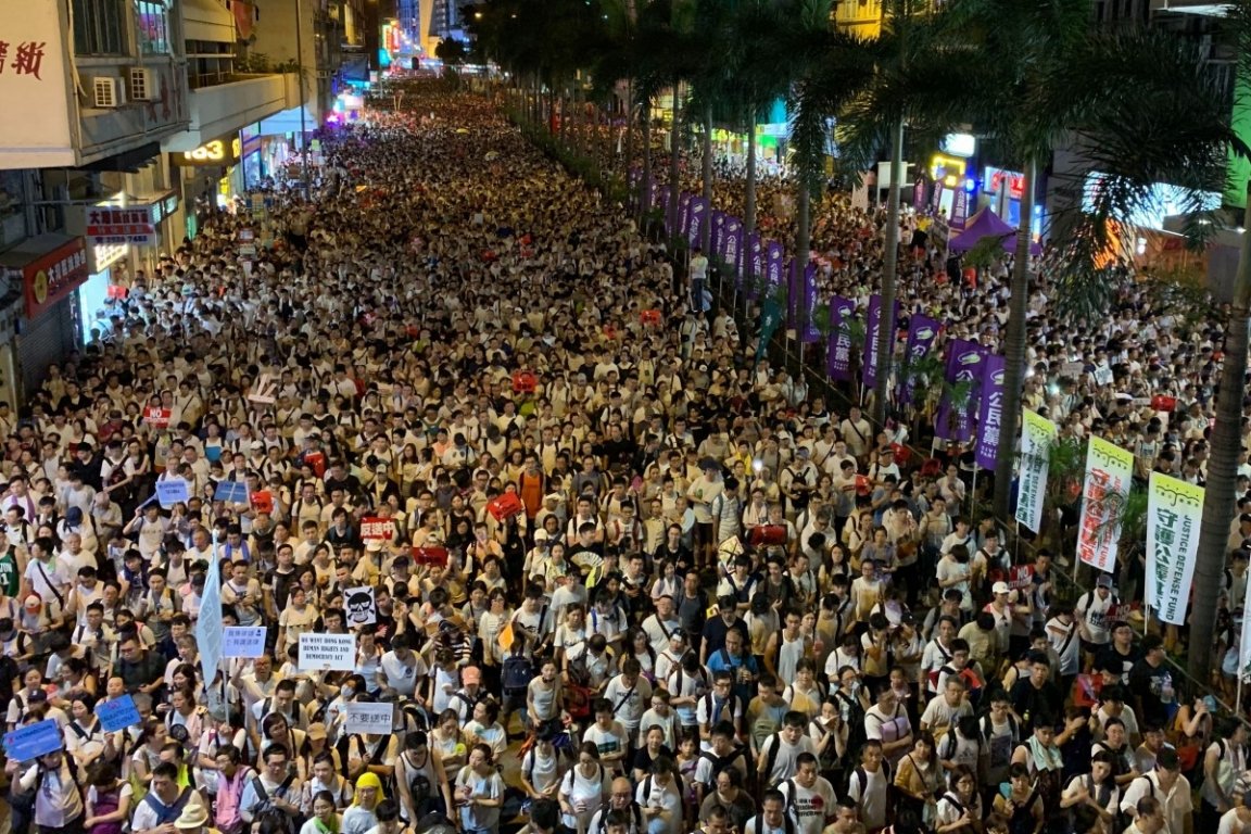 Hàng trăm nghìn người Hồng Kông đã biểu tình ngày 9/6.