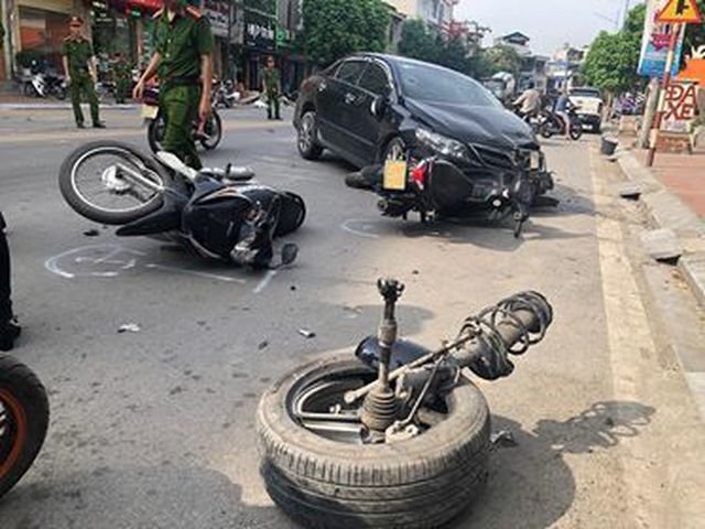 Hiện trường vụ tai nạn.