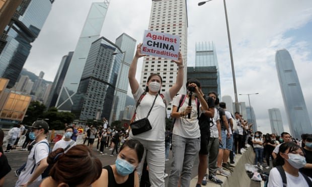 Người biểu tình ở Hong Kong ngày 12/6.