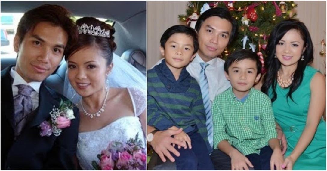 Ca sĩ và vợ có 2 con trai kháu khỉnh.