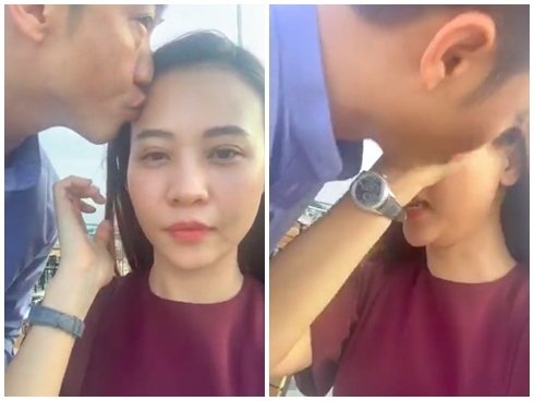 Cường Đô la cưỡng hôn Đàm Thu Trang khi đang livestream khiến dân mạng thích thú.