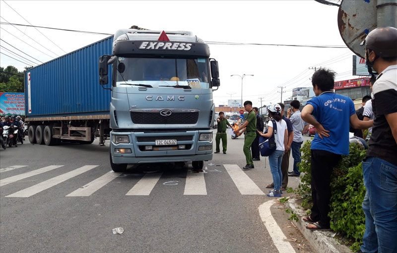 Hiện trường vụ tai nạn giao thông.