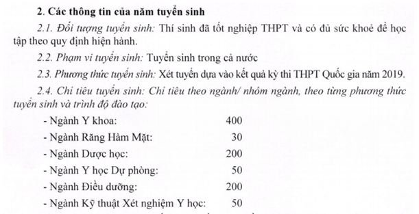 chi-tieu-tuyen-sinh-truong-dai-hoc-y-duoc-truong-dai-hoc-thai-nguyen-nam-2019