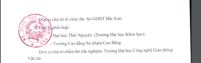 Các điểm thi THPT Quốc gia 2019 tại Bắc Kạn