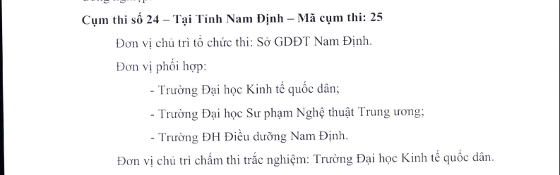 Các điểm thi THPT Quốc gia 2019 tại Nam Định