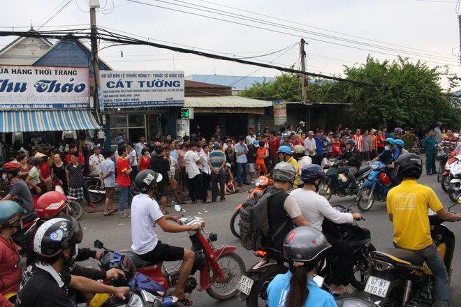 Hiện trường vụ tai nạn.