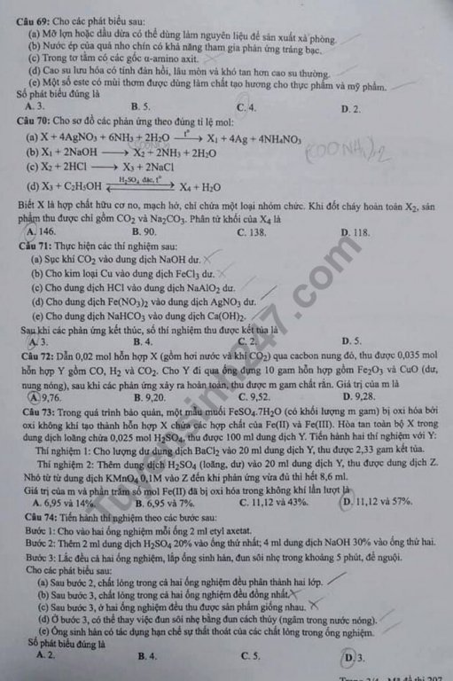 de-thi-va-dap-an-mon-hoa-thpt-quoc-gia-2019-ma-de-207