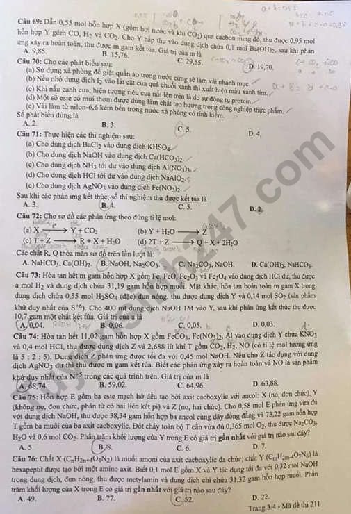 de-thi-va-dap-an-mon-hoa-thpt-quoc-gia-2019-ma-de-211