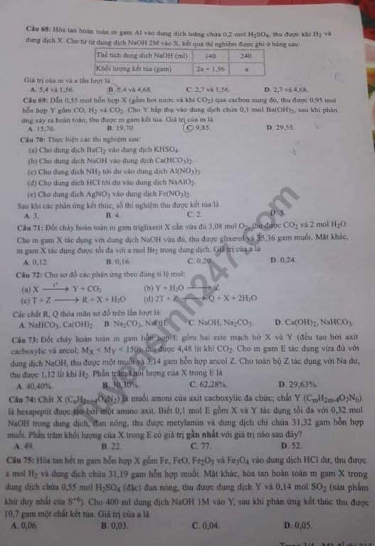 de-thi-va-dap-an-mon-hoa-thpt-quoc-gia-2019-ma-de-213