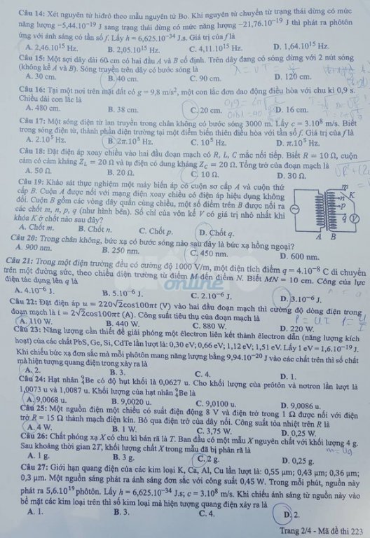 de-thi-va-dap-an-mon-ly-thpt-quoc-gia-2019-ma-de-213