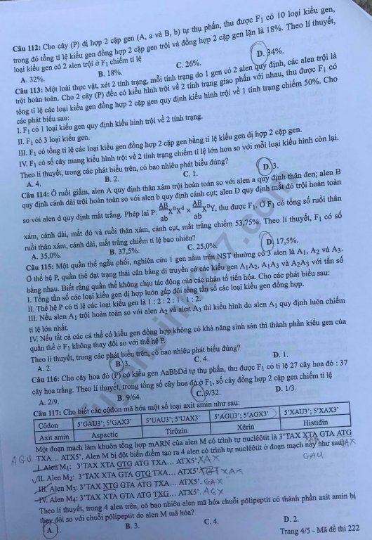 de-thi-va-dap-an-mon-sinh-thpt-quoc-gia-2019-ma-de-222