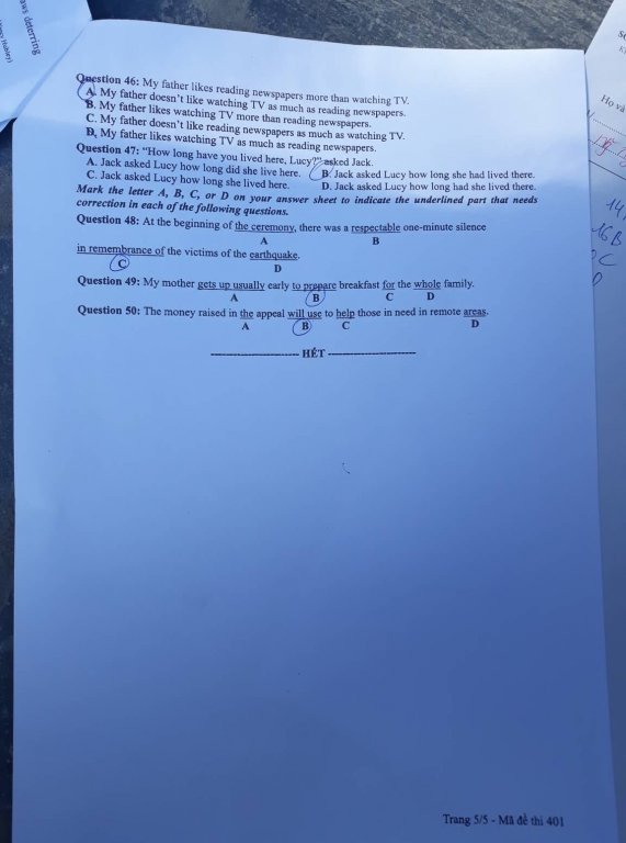de-thi-va-dap-an-mon-tieng-anh-thpt-quoc-gia-2019-ma-de-401