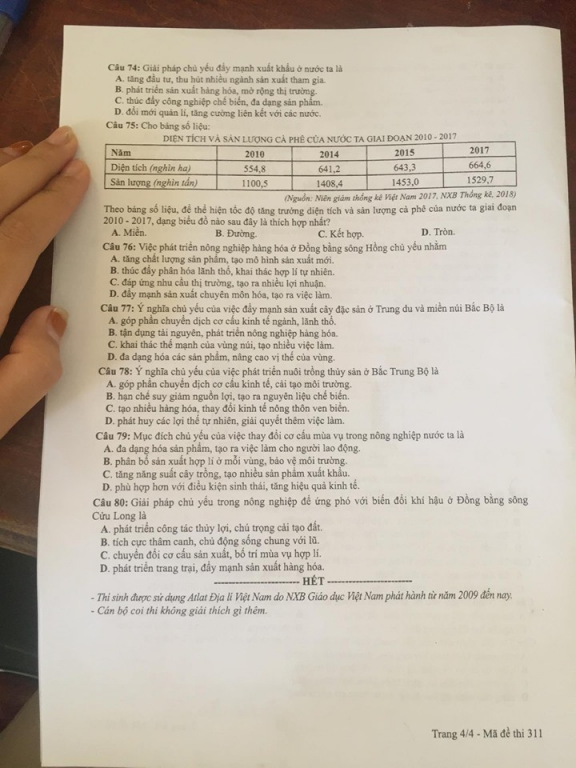 de-thi-va-dap-an-mon-dia-li-thpt-quoc-gia-2019-ma-de-311