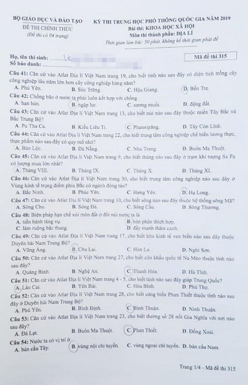 de-thi-va-dap-an-mon-dia-li-thpt-quoc-gia-2019-ma-de-315