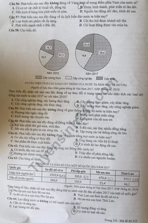 de-thi-va-dap-an-mon-dia-ly-thpt-quoc-gia-2019-ma-de-313